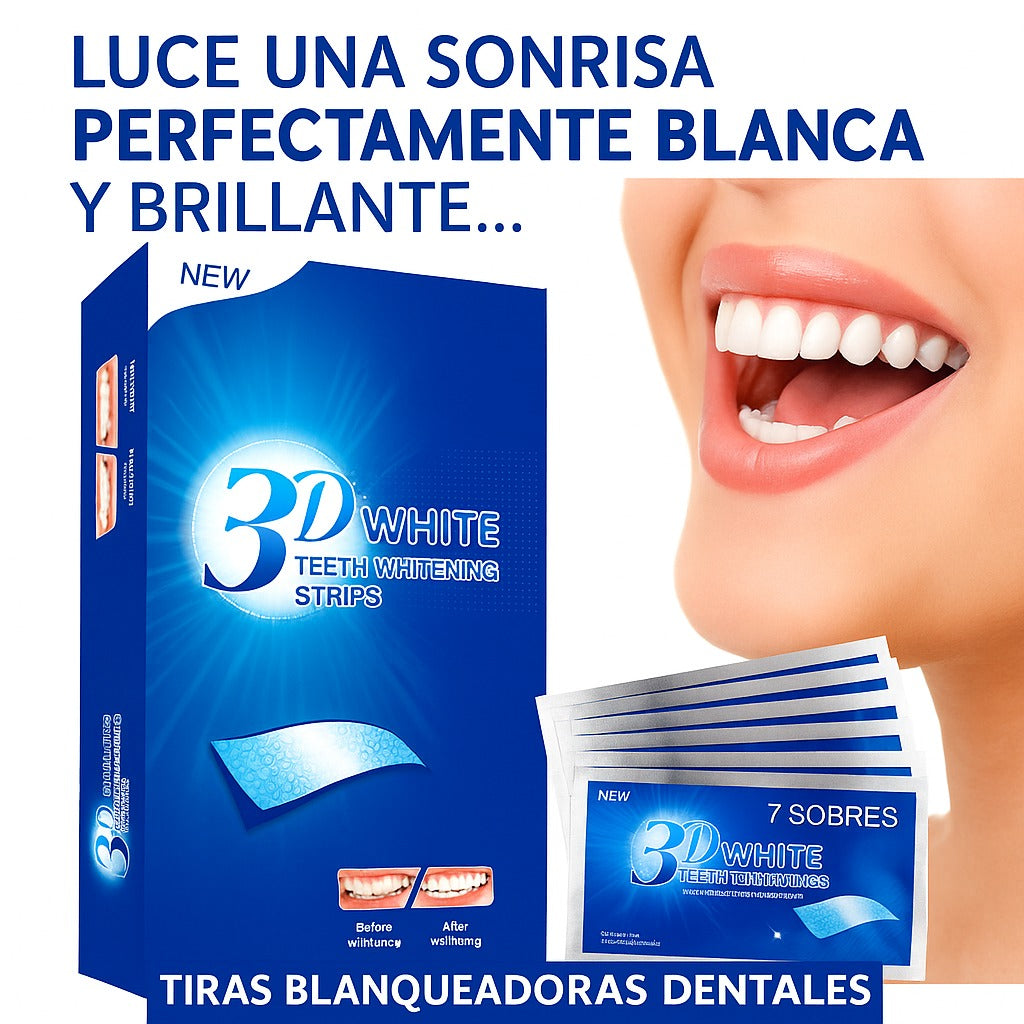 Tiras Blanqueadoras Dentales x7 - ¡Transforma tu sonrisa desde casa! 😁✨