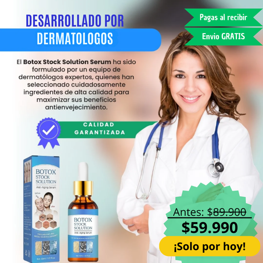 Botox Stock Solution - Reafirma, Reduce Arrugas y Manchas de tu Rostro 2x1 + OBSEQUIO GRATIS 🎁